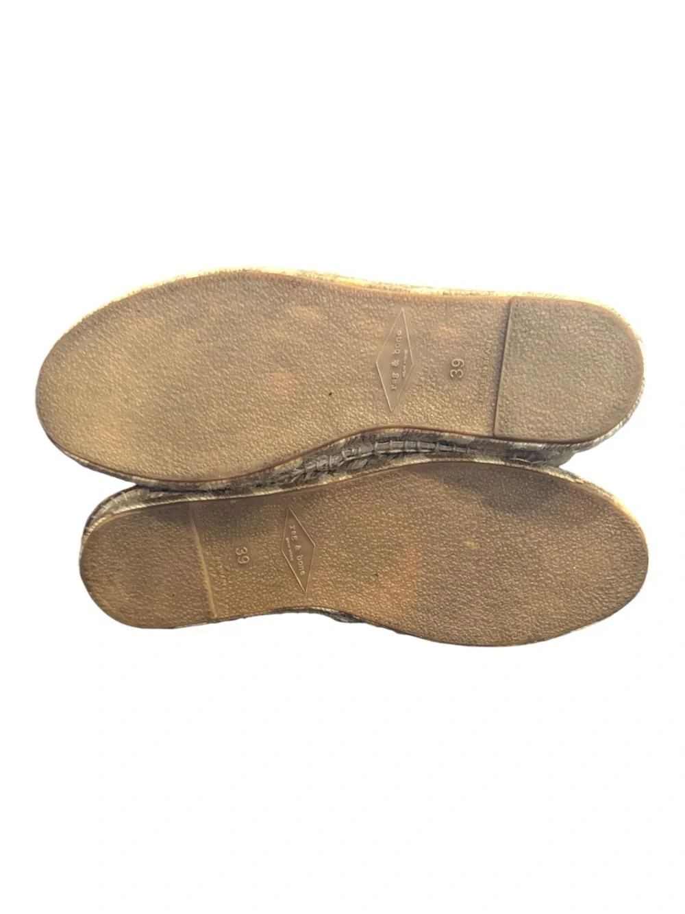 Rag & Bone Suede Espadrille Flats Taupe Size 39